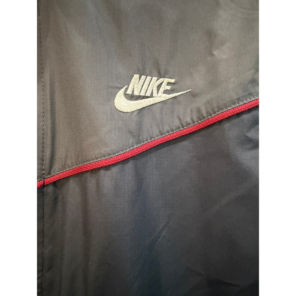 Vtg Nike Air Mens Windbreaker Jacket XL Black Grey Full Zip Mesh Lined Track - Picture 2 of 11